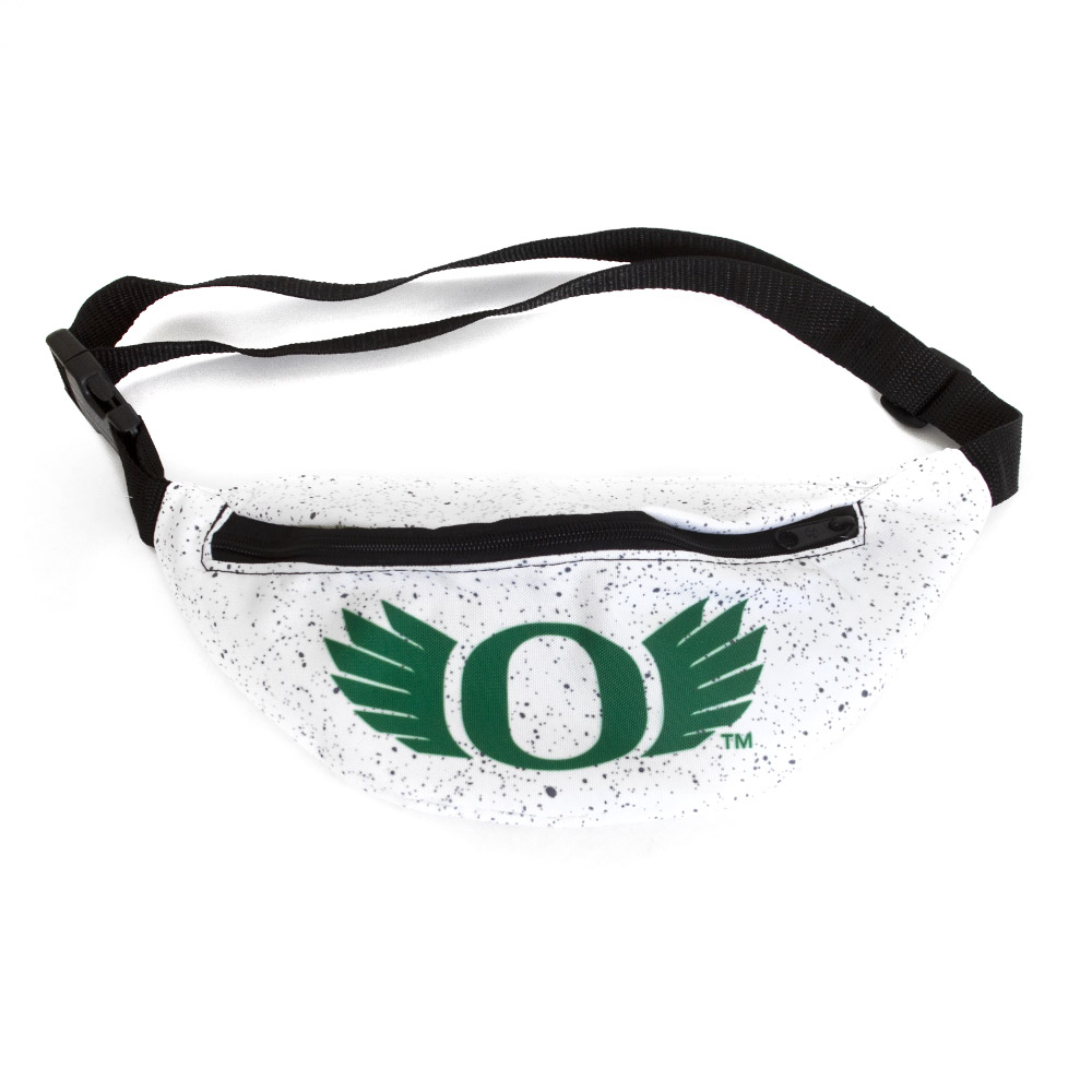 White Eggshell Pattern Neil Sublimated w Sequoia O with Wing Fanny Pack